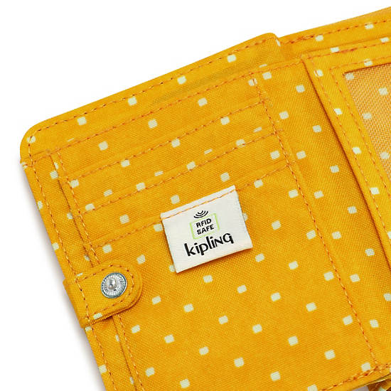 Kipling Money Love Classic Printed Small Wallet Wallets Soft Dot Yellow | AU 2199OK